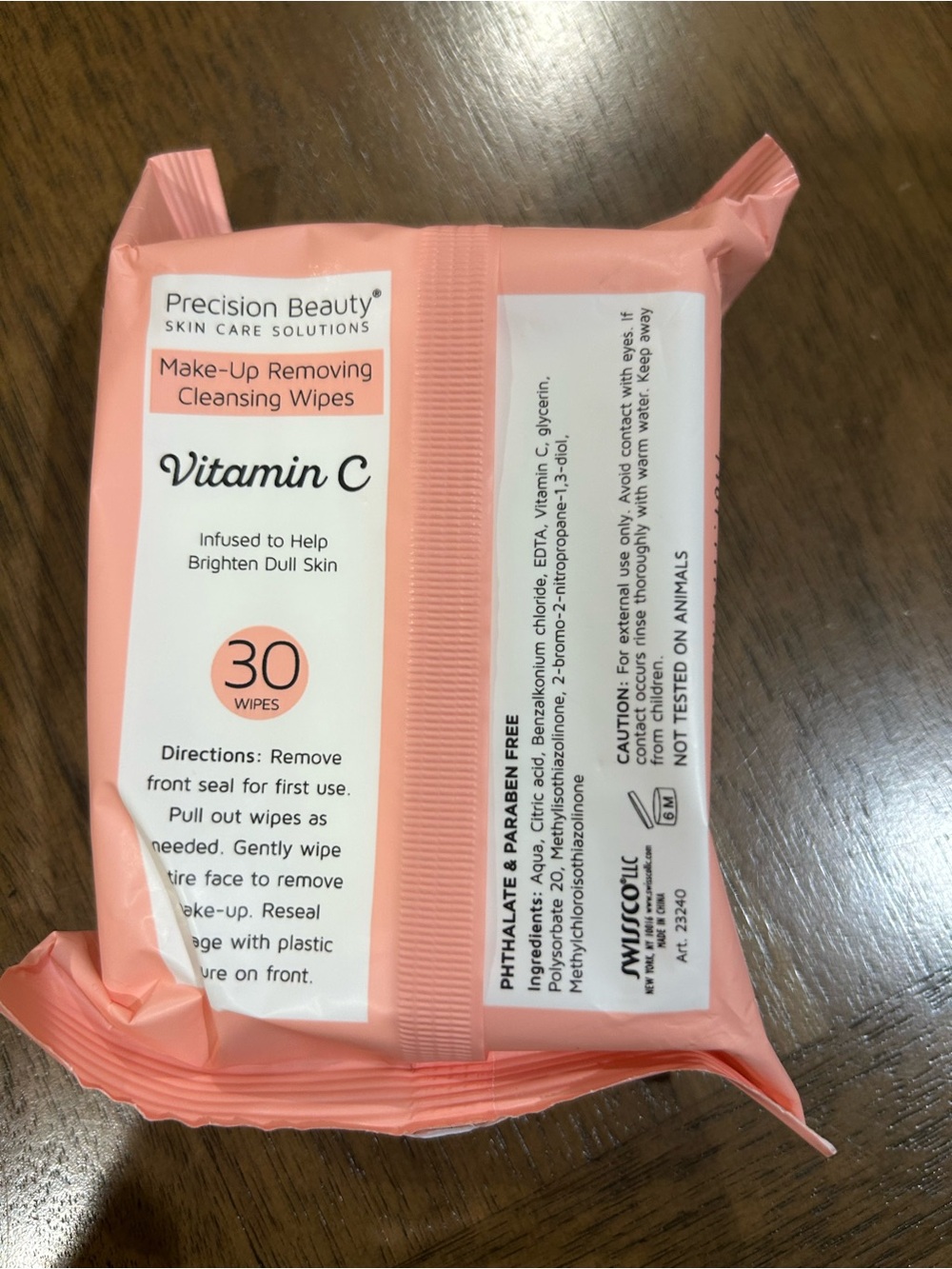 Vitamin C Make-Up Removing Cleansing Wipes – Pink (30 Wipes) New - Picture 4 of 6